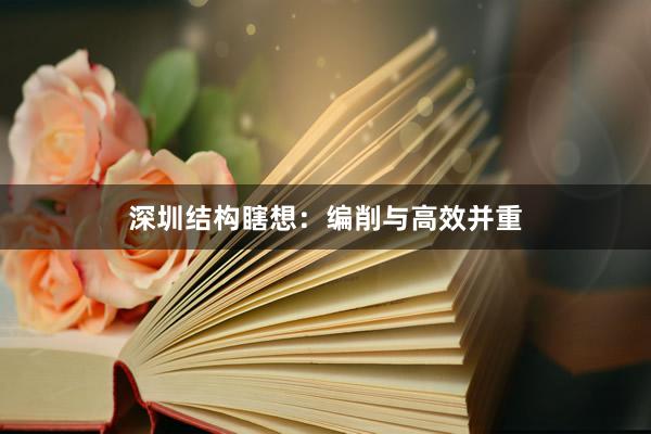 深圳结构瞎想：编削与高效并重