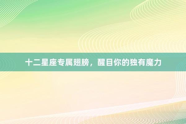 十二星座专属翅膀，醒目你的独有魔力