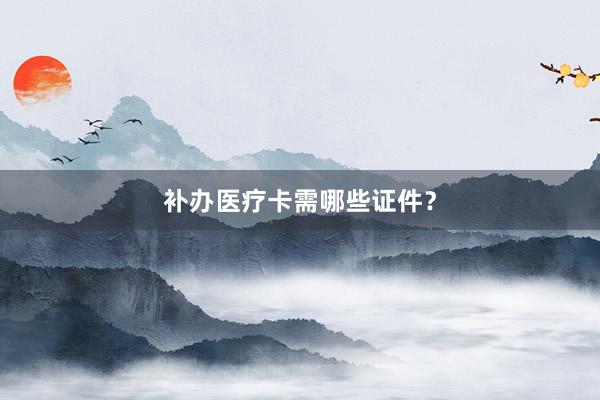 补办医疗卡需哪些证件？